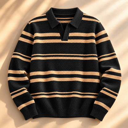 Jacob Striped Knit Polo
