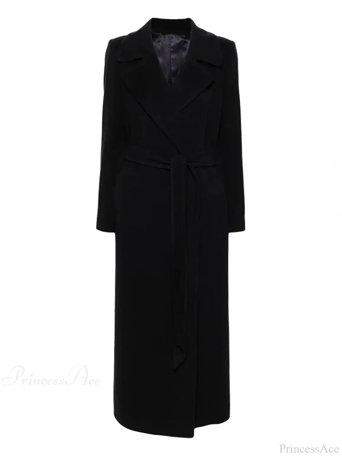 Brown Woolen Lapel Slim Overcoat