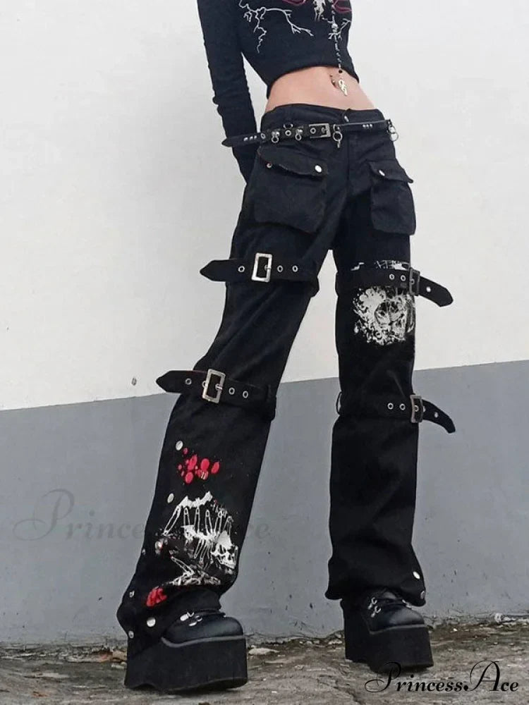 Buckle Strap Halter Trendy Jeans