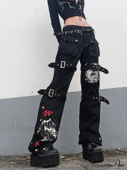Buckle Strap Halter Trendy Jeans