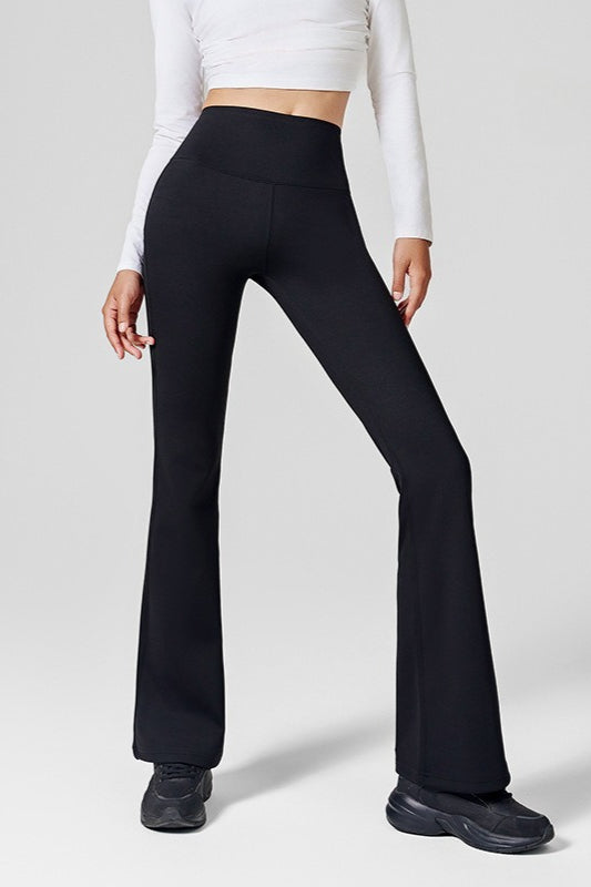Fleece Lined High-Waisted Flared Yoga Sculpting Leggings