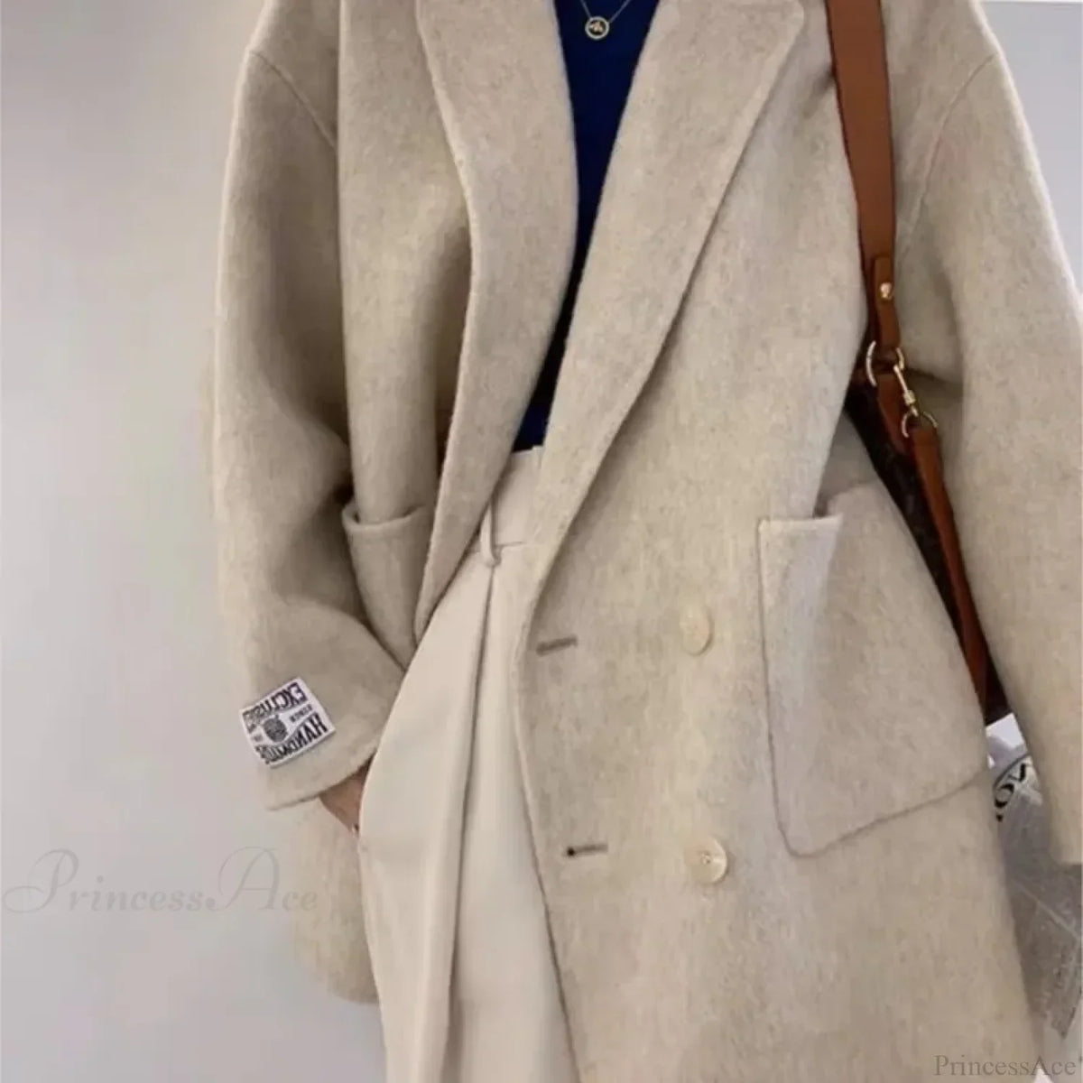 Cashmere Turn-Down Woolen Overcoat