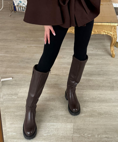 Botas Altas con Tacón Forradas Mujer | Chira Marrón