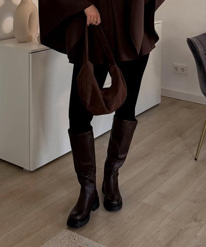 Botas Altas con Tacón Forradas Mujer | Chira Marrón