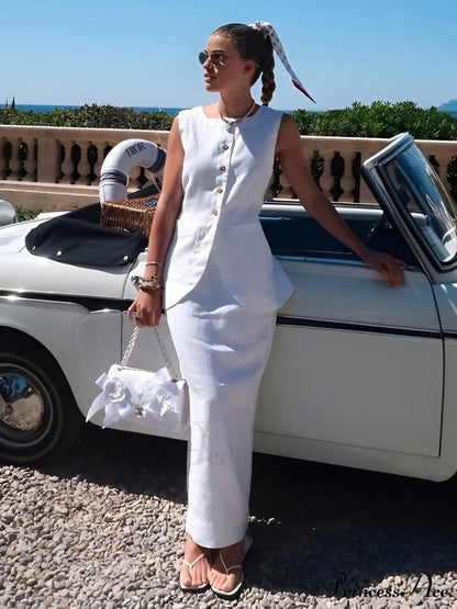 Cotton Blends Graceful Skirt Set