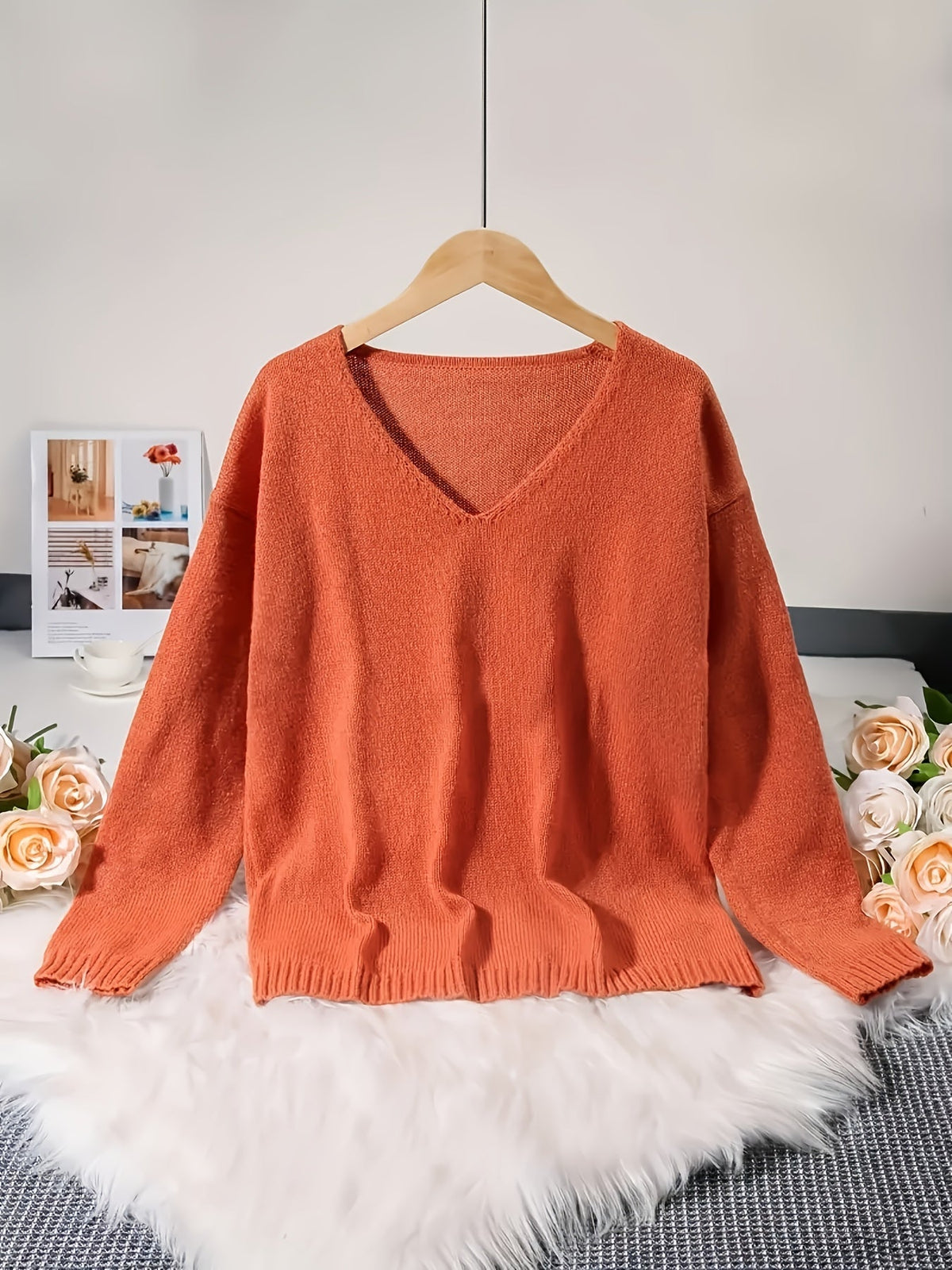 LIANNE – PLUSH V-NECK SWEATER