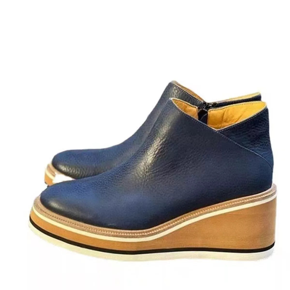 Botines Mujer Cuña  Botas Tobilleras Plataforma Cómodas Otoño Invierno