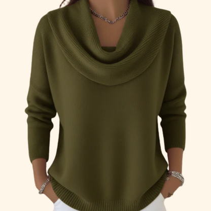 Celeste | Draped-Neck Sweater