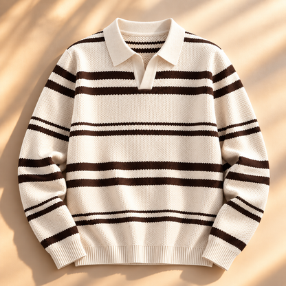 Jacob Striped Knit Polo