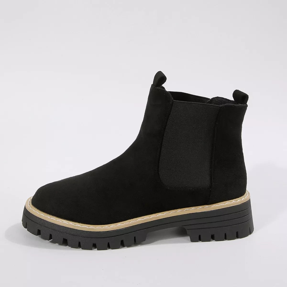 Botines Mujer Tacón Ancho Bloque Punta Redonda - Botas Tobilleras Cómodas Otoño Invierno