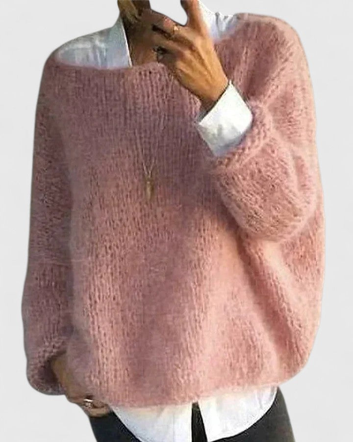 AUTUMN – FUZZY KNIT PULLOVER SWEATER