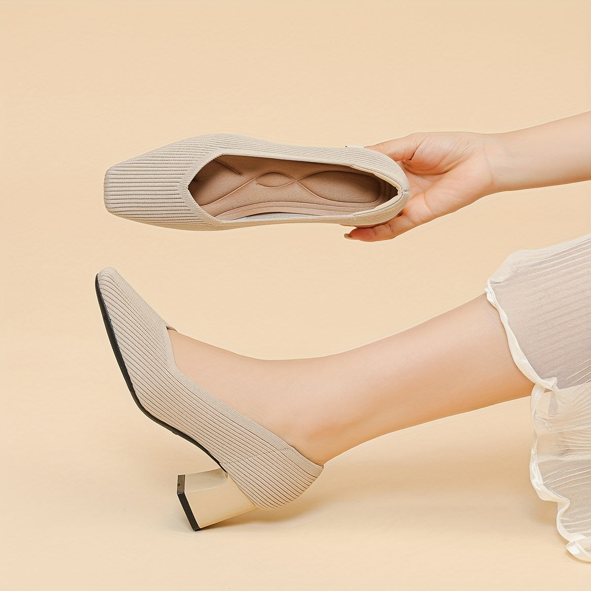 Elise | Textured Heels