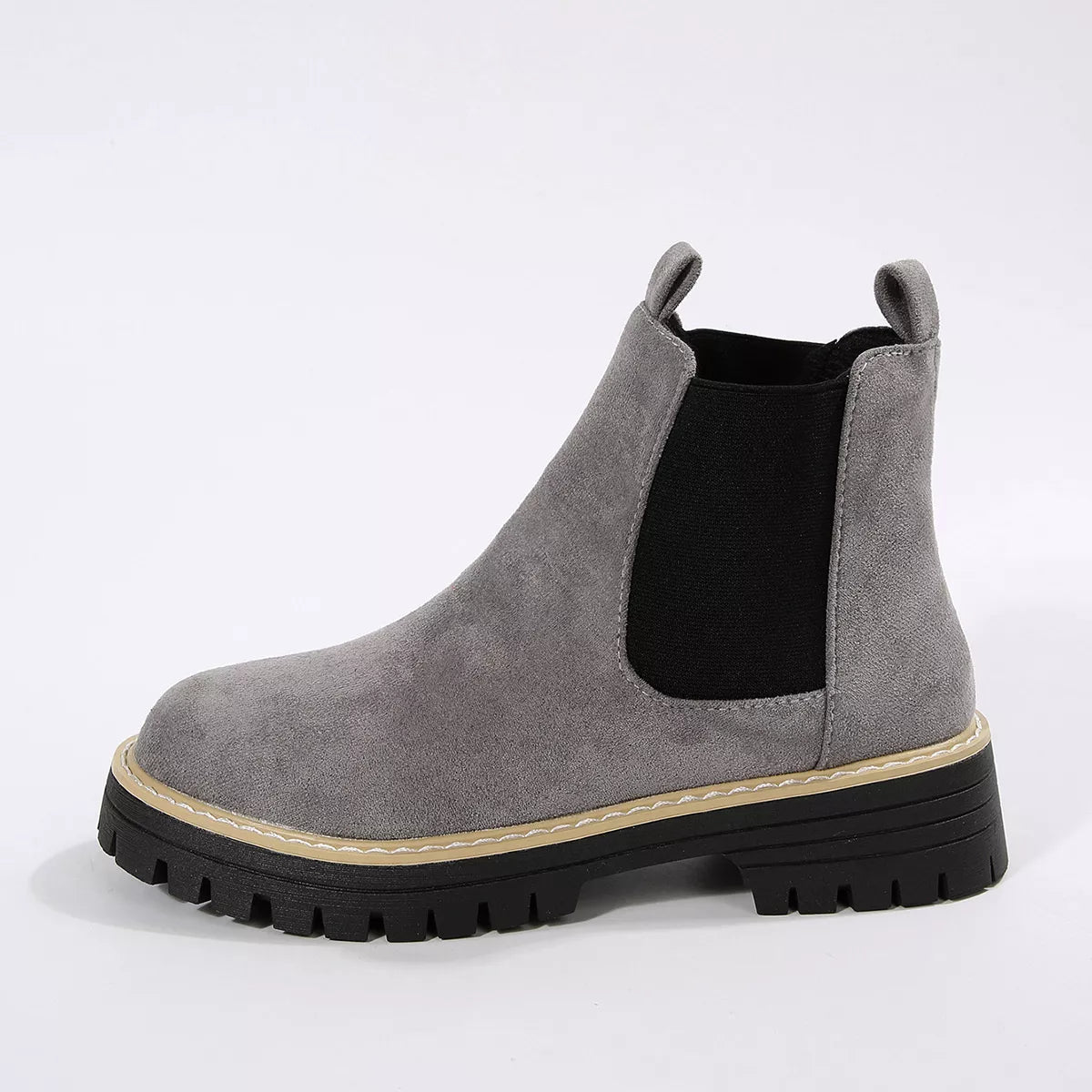 Botines Mujer Tacón Ancho Bloque Punta Redonda - Botas Tobilleras Cómodas Otoño Invierno