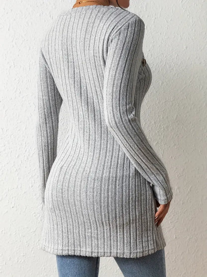 KATHERINE – MODERN RIBBED LONG SWEATER