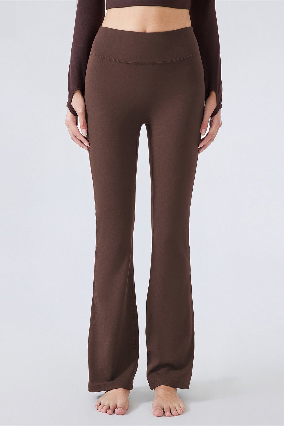 High-Waisted Fleece Lined Flared Yoga Leggings