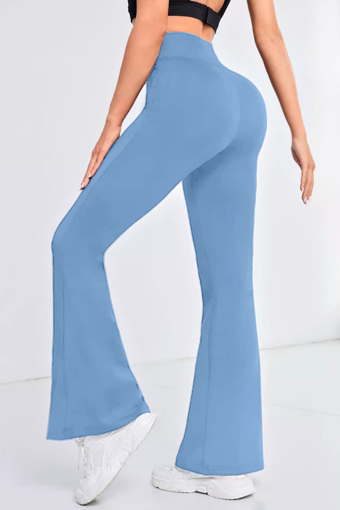 High-Waisted Stretch Flared Yoga Leggings