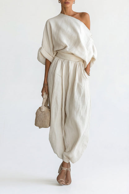 Off-white Linen Set