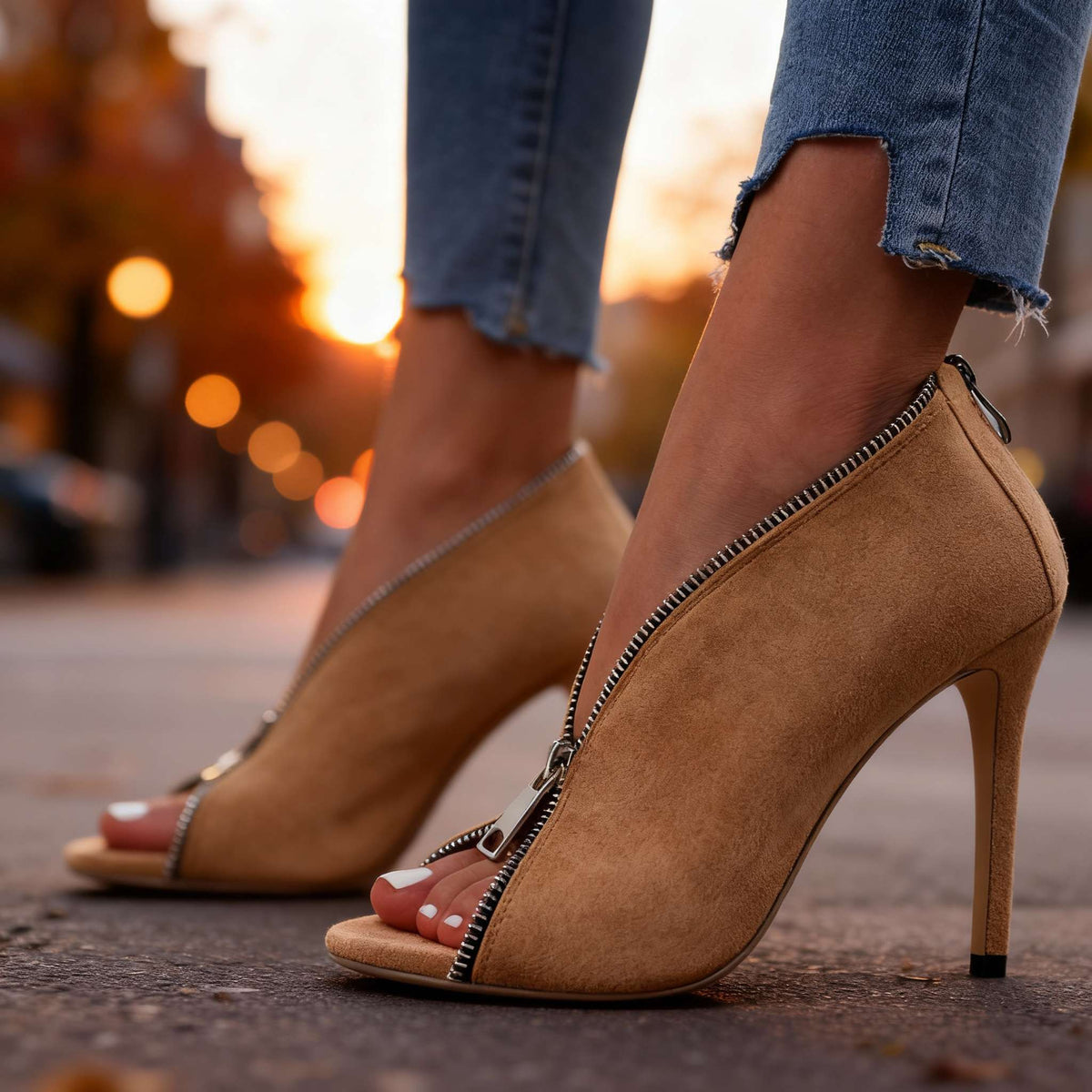 Scarlett Zipper Heels