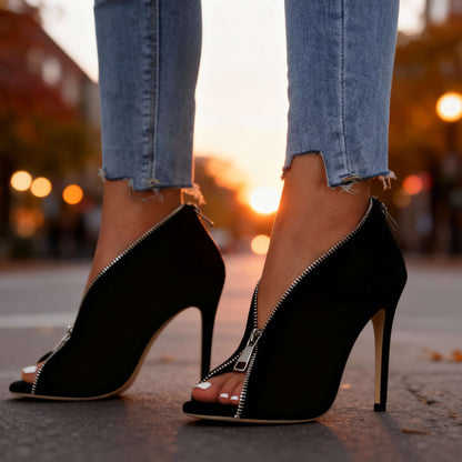 Scarlett Zipper Heels