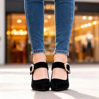 Clarissa | Women's Velvet Heels
