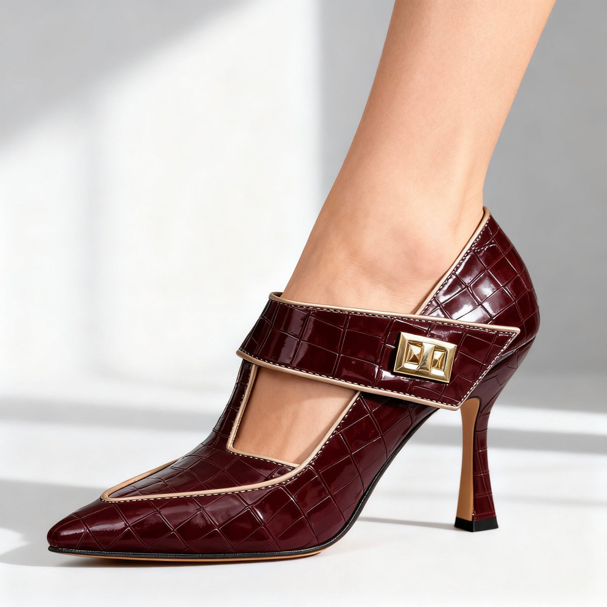 Whitney Stiletto T-Strap Heels
