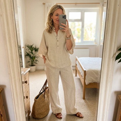 Kate - Cotton and Linen Casual Set