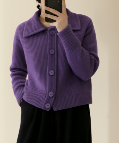 FIONA – STATEMENT BUTTON KNIT SWEATER