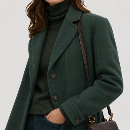 Chloe Windowpane Long Coat