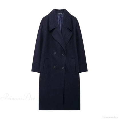 Lace-Up Mao Collar Big Lapel Overcoat