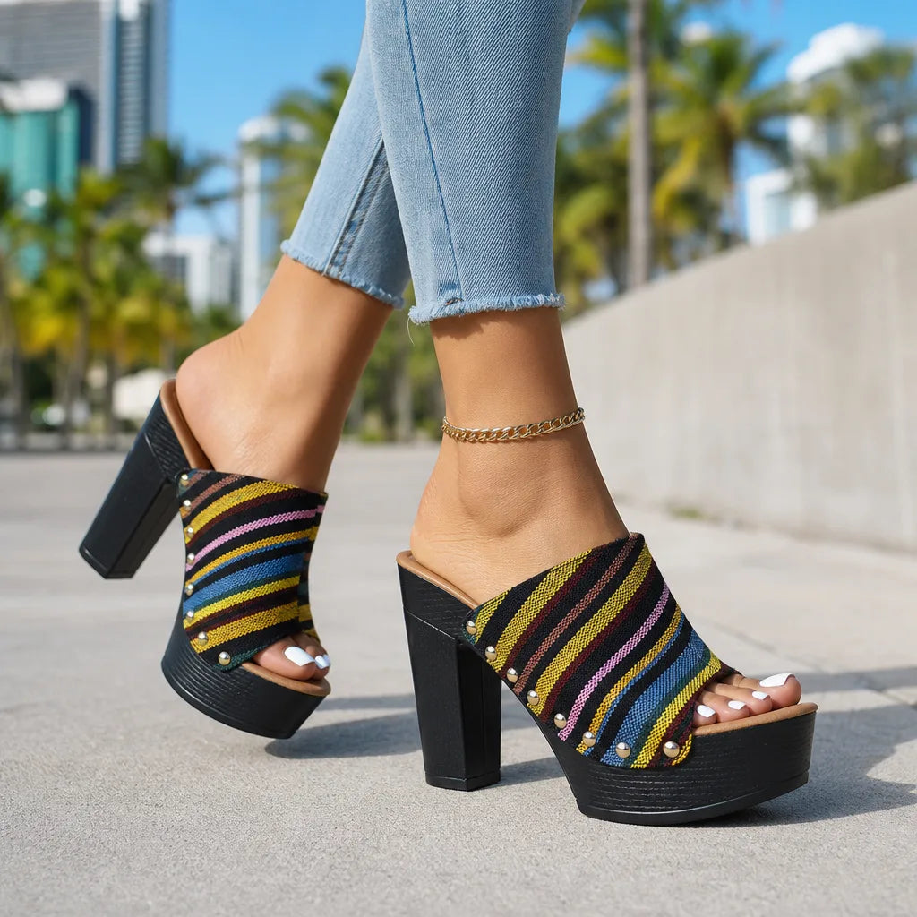 Lily | Women's Stud Platform Sandals