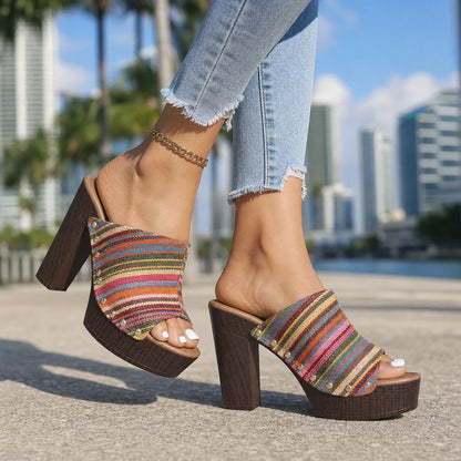 Lily | Women's Stud Platform Sandals