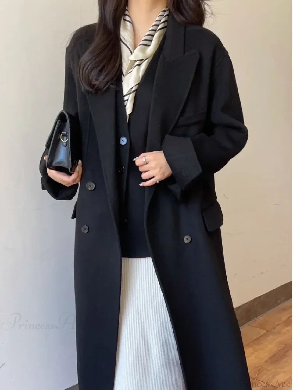 Luxury Wool Cashmere Double-Sided Overcoat