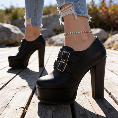 Victoria Buckle Heels
