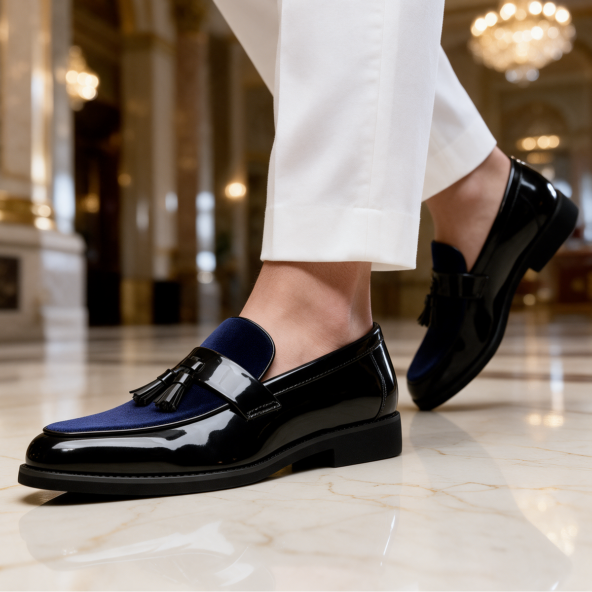 Sterling Velvet Tassel Loafers