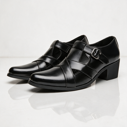 Havana Cross-Strap Dress Shoes