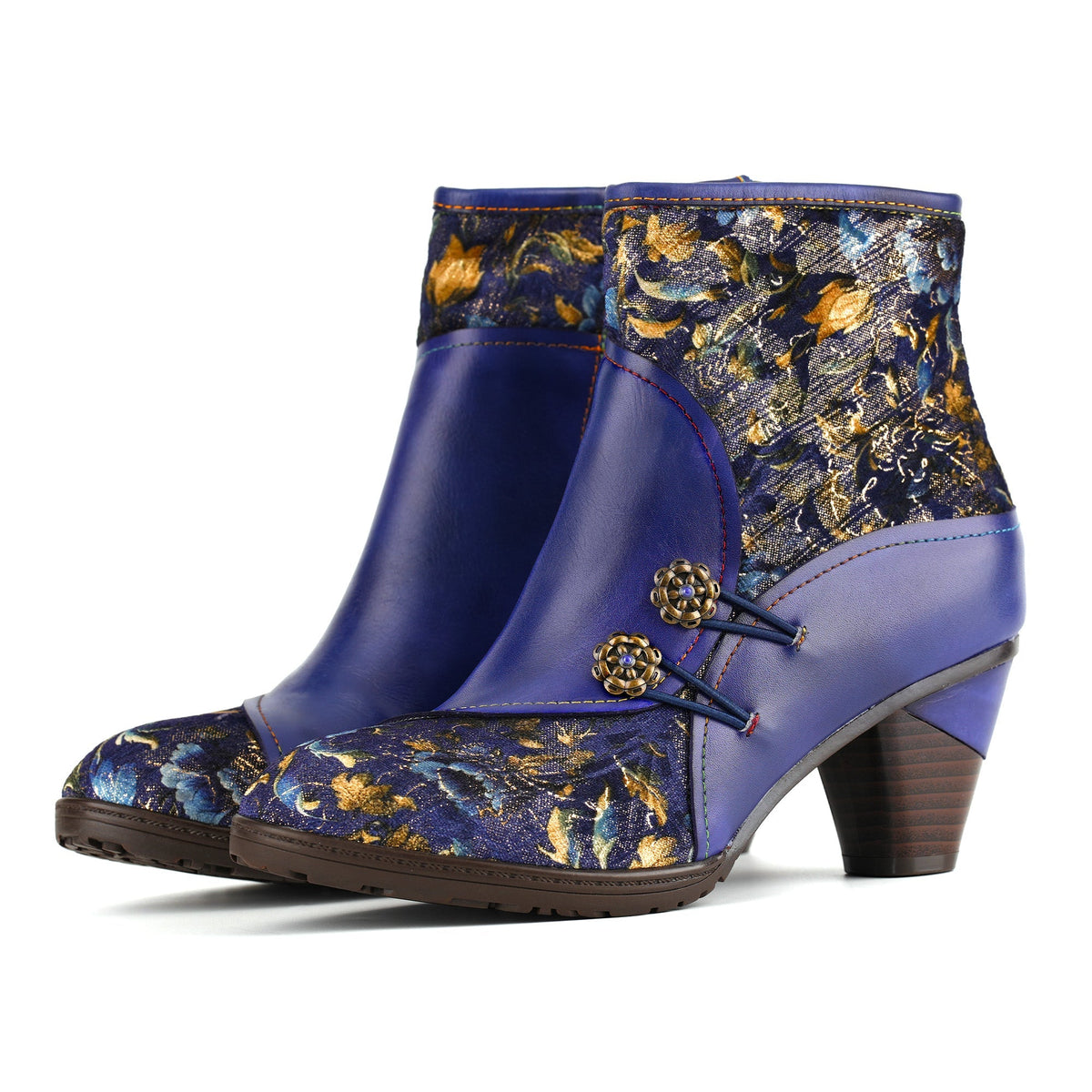 Handmade Leather Bloom Ankle Boots