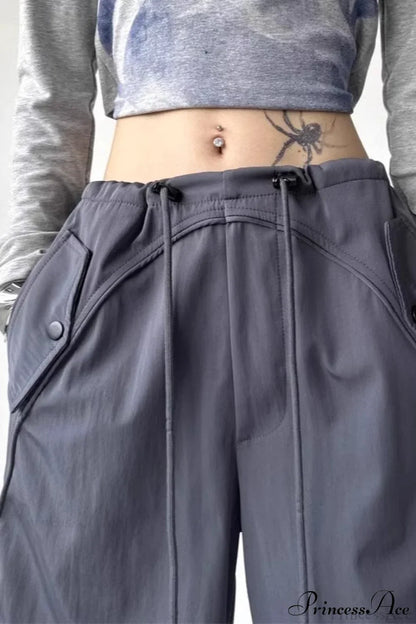 Parachute Wide-Leg Cargo Pants