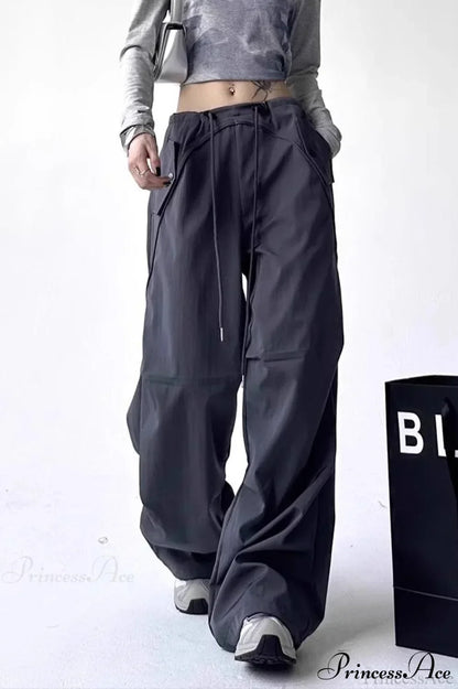 Parachute Wide-Leg Cargo Pants