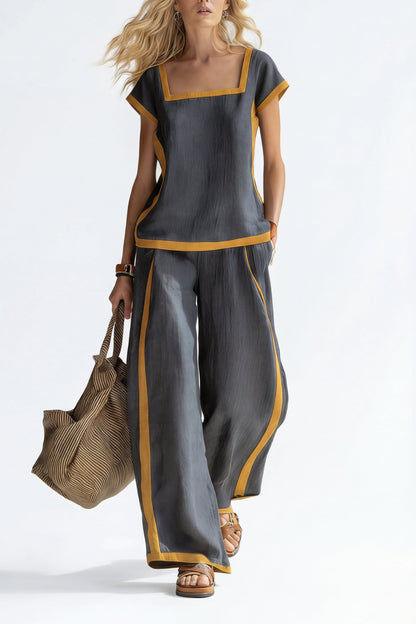 SERENA | ELEGANT TWO-PIECE LINEN SET