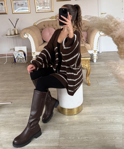 Botas Altas con Tacón Forradas Mujer | Chira Marrón