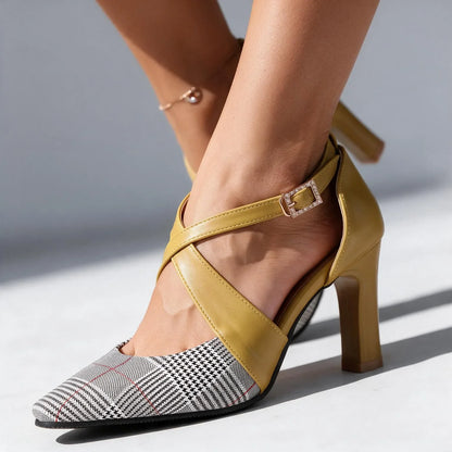 Scarlett Houndstooth Heels