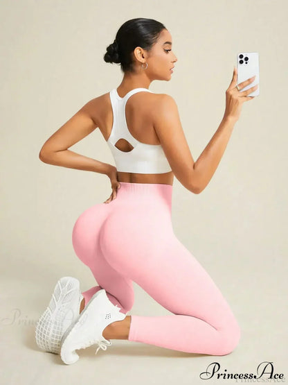 Seamless Yoga Sports Stretchy High Waist Fitness Sports Activewear Leggings