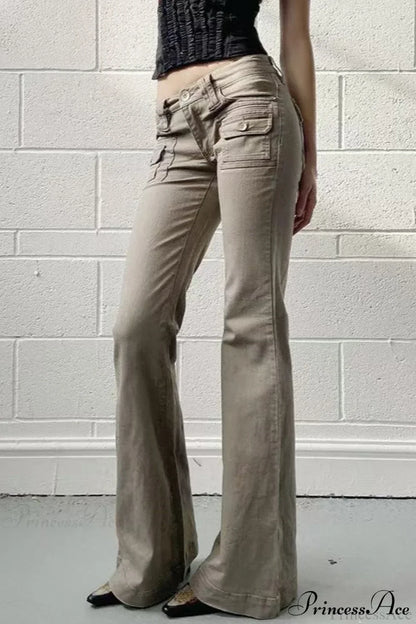 Skinny Low Rise Vintage Bootcut Cargo Pants