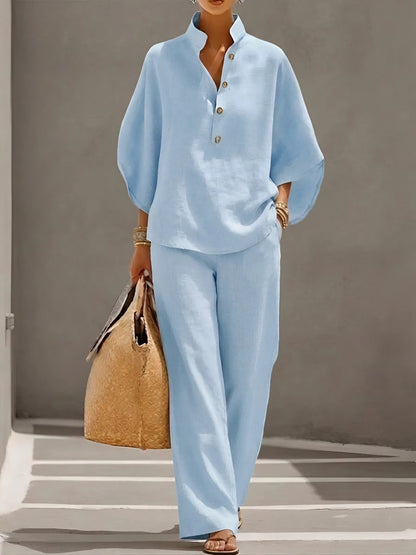 Kate - Cotton and Linen Casual Set