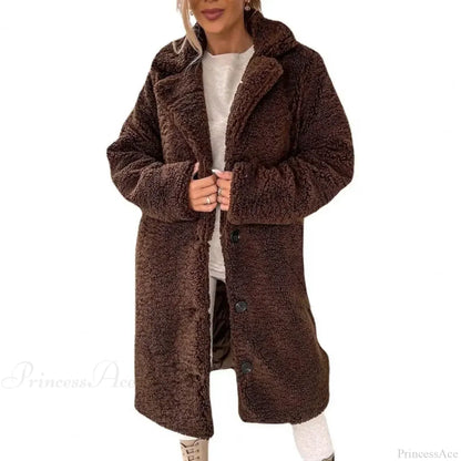 Solid Woolen Coat with Belted Overcoat