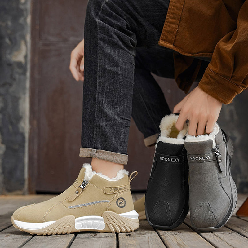 Leif | Men's Fleece-Lined Leather Winter Boots