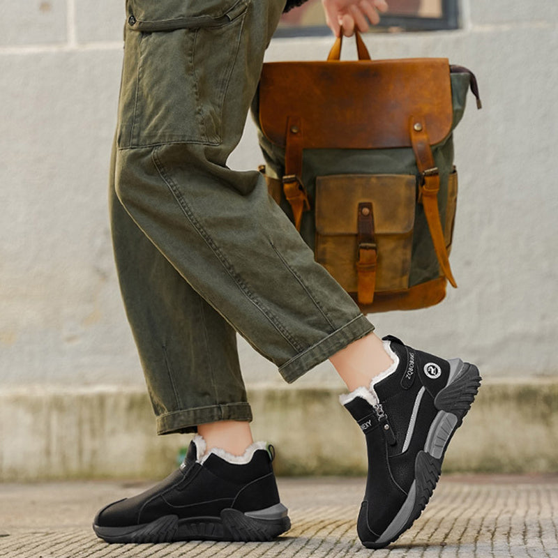 Leif | Men's Fleece-Lined Leather Winter Boots