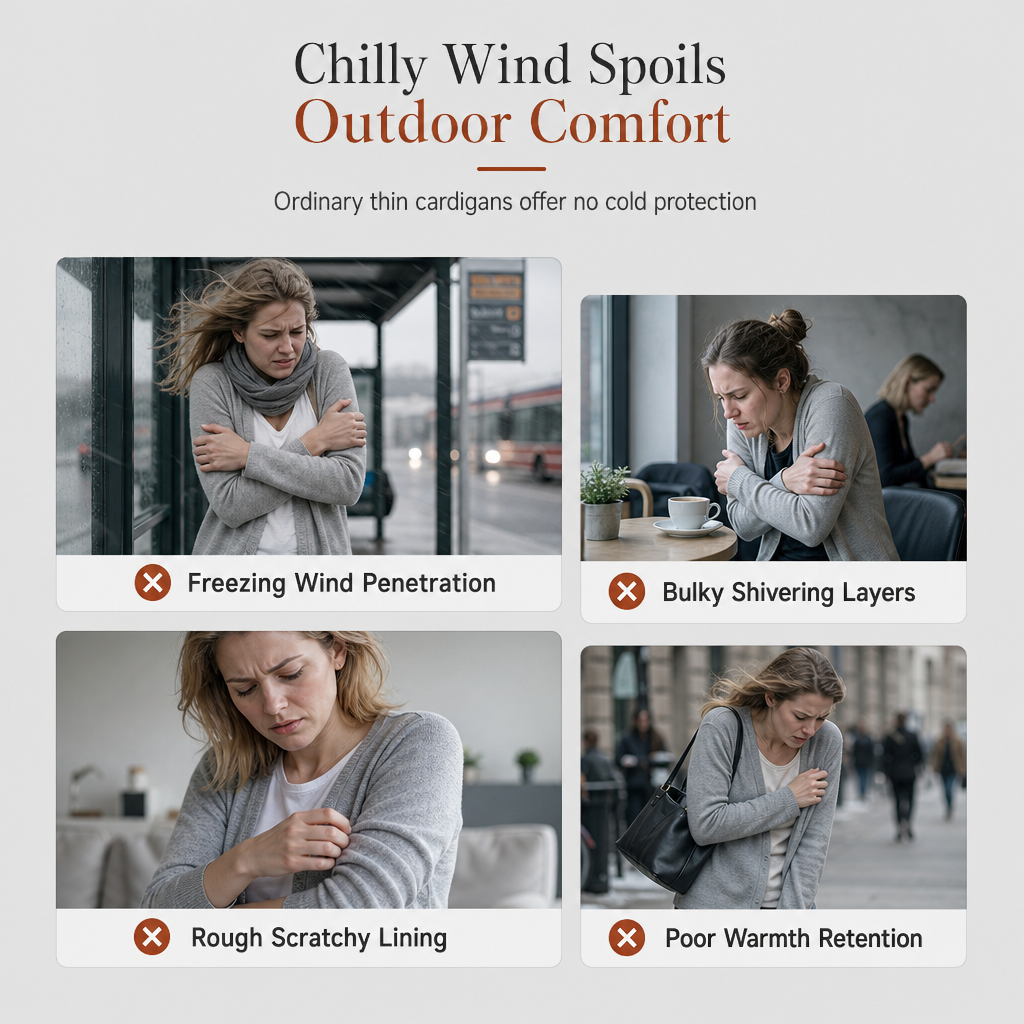 Elin | Hooded Knit Jacket with Cotton Lining