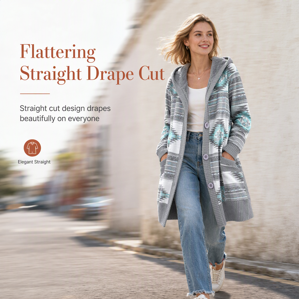 Elin | Hooded Knit Jacket with Cotton Lining