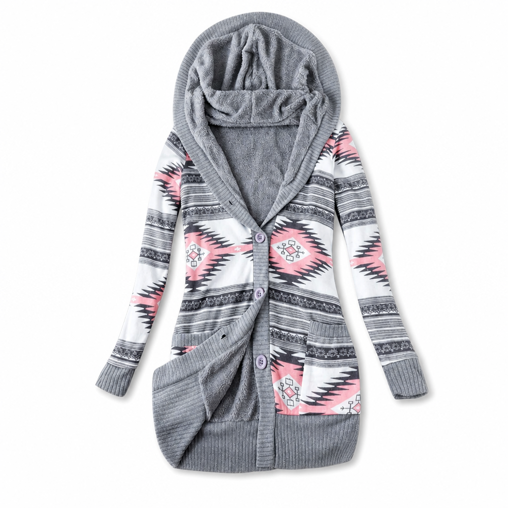 Elin | Hooded Knit Jacket with Cotton Lining